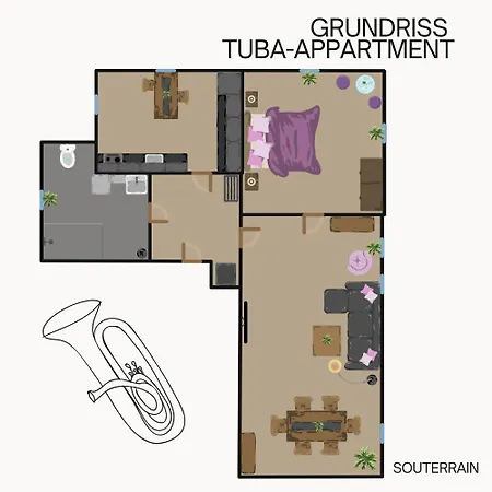 Trompeten-, Posaunen- & Tuba-appartment In Apartment Stolpen