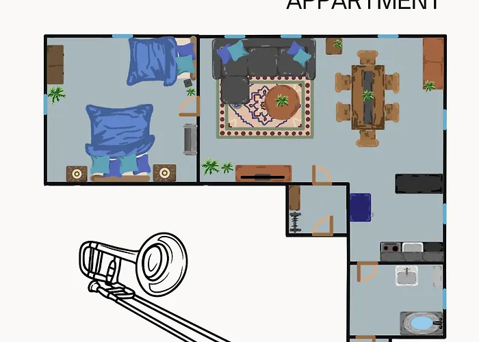 Trompeten-, Posaunen- & Tuba-appartment In Apartment Stolpen