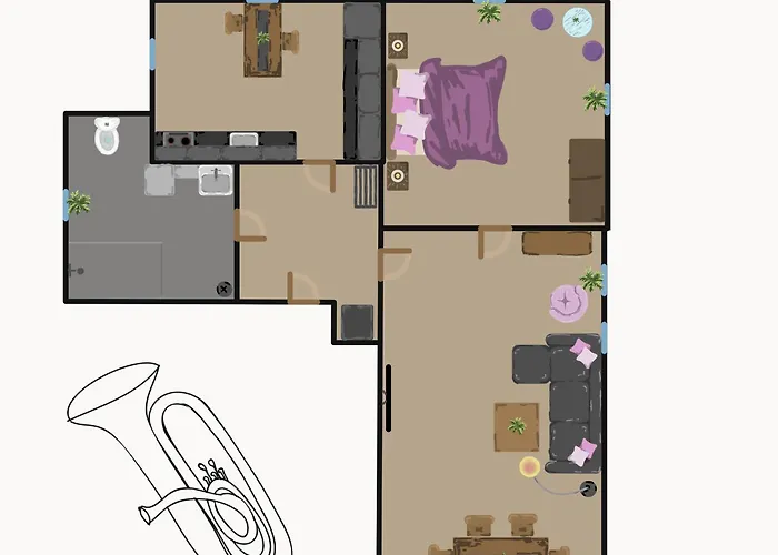 Trompeten-, Posaunen- & Tuba-appartment In Apartment Stolpen
